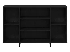 Aparador de roble negro 120 x 30 x 75 cm Madera de ingeniería