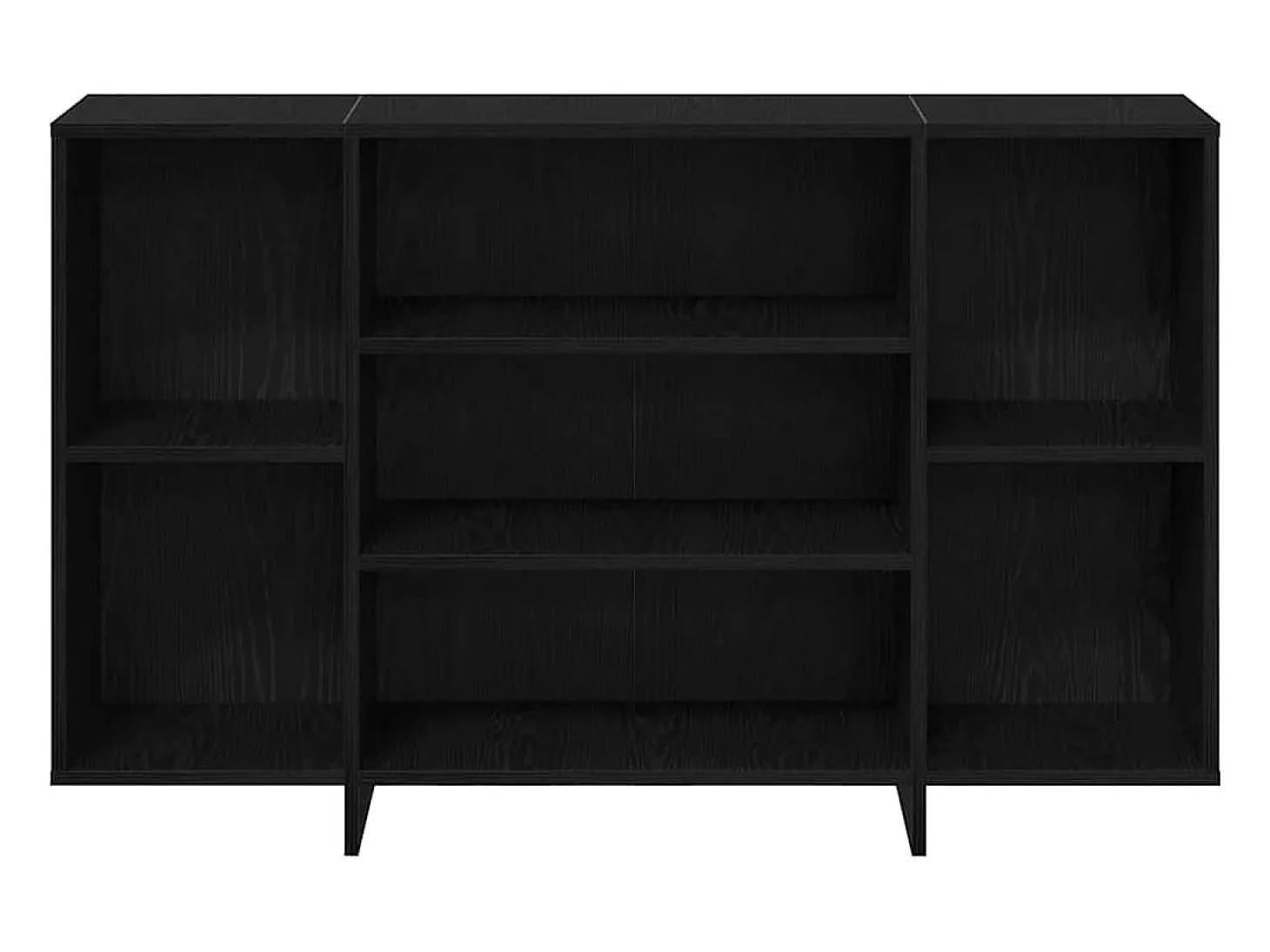 Aparador de roble negro 120 x 30 x 75 cm Madera de ingeniería