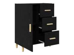 Aparador de roble negro 34 x 69,5 x 90 cm Madera de ingeniería