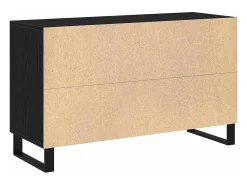 Aparador de roble negro 100x36x60 cm Madera de ingeniería
