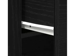 Aparador de roble negro 80x33x70 cm Madera de ingeniería