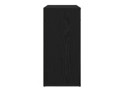 Aparador de roble negro 80x33x70 cm Madera de ingeniería