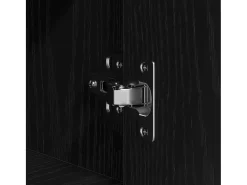 Aparador de roble negro 80x33x70 cm Madera de ingeniería