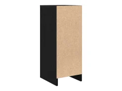 Aparador de roble negro 29,5x34x76 cm madera de ingeniería