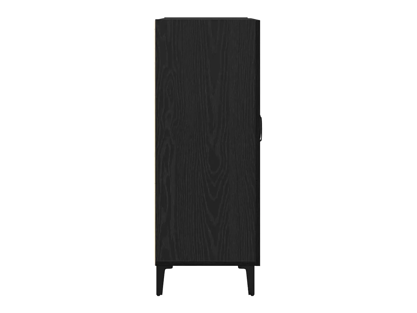 Aparador de roble negro 69,5x34x90 cm madera de ingeniería
