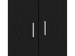 Aparador de roble negro 80x40x75 cm Madera de ingeniería