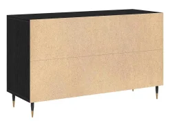 Aparador de roble negro 100x36x60 cm Madera de ingeniería
