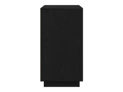 Aparador de roble negro 80x34x75 cm Madera de ingeniería