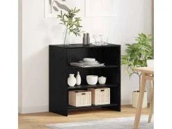 Aparador de roble negro 70x41x75 cm en madera de ingeniería