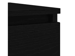 Aparador de roble negro 100x35x76 cm madera de ingeniería