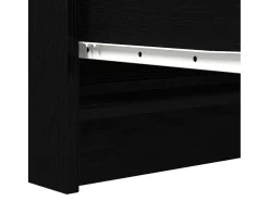 Aparador de roble negro 100x35x76 cm madera de ingeniería
