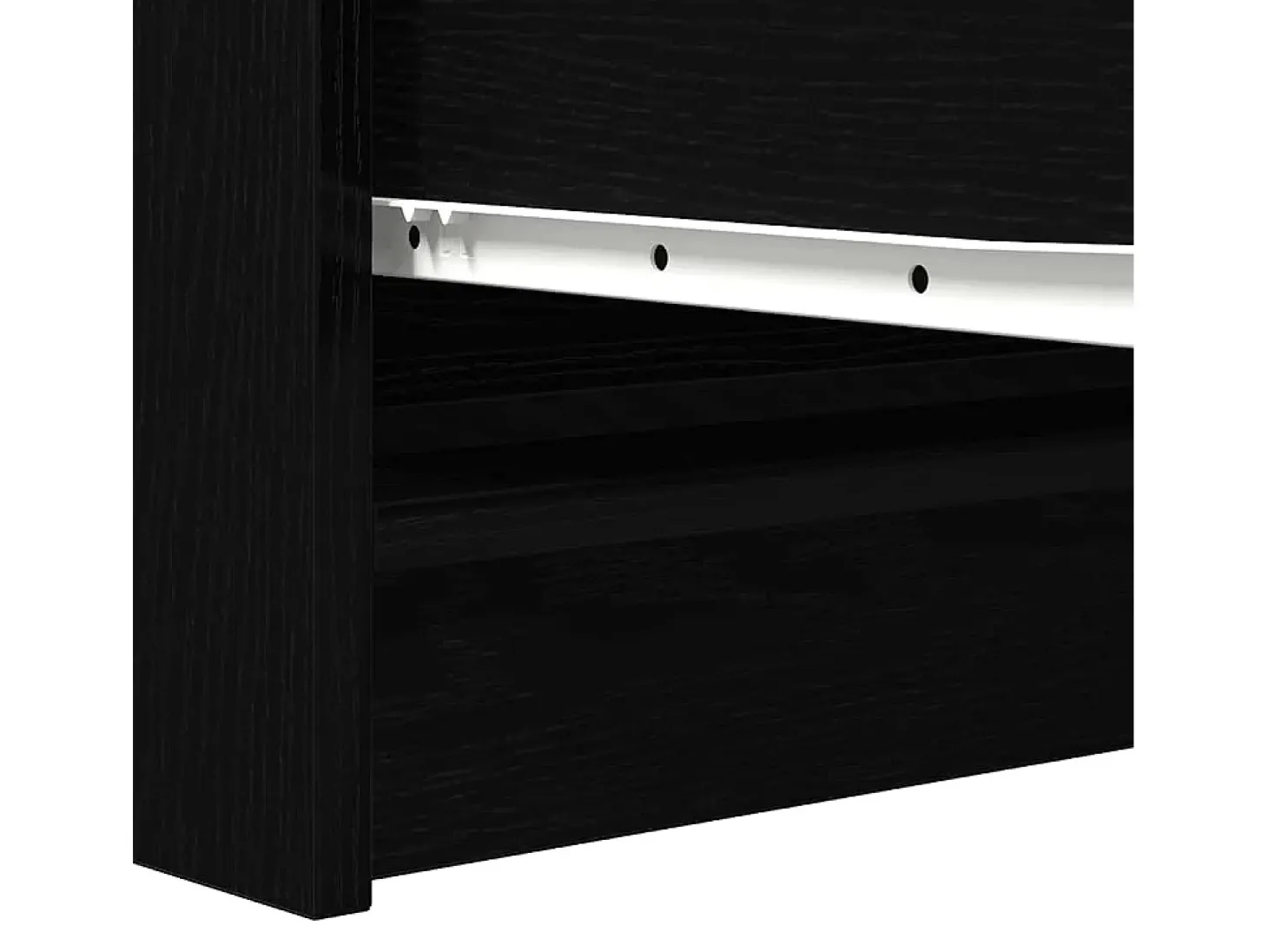Aparador de roble negro 100x35x76 cm madera de ingeniería