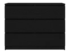 Aparador de roble negro 100x35x76 cm madera de ingeniería