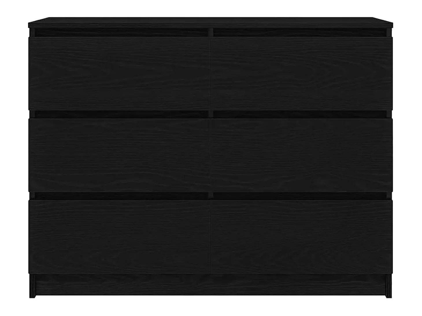 Aparador de roble negro 100x35x76 cm madera de ingeniería