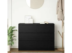 Aparador de roble negro 100x35x76 cm madera de ingeniería