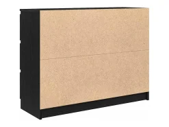 Aparador de roble negro 100x35x76 cm madera de ingeniería