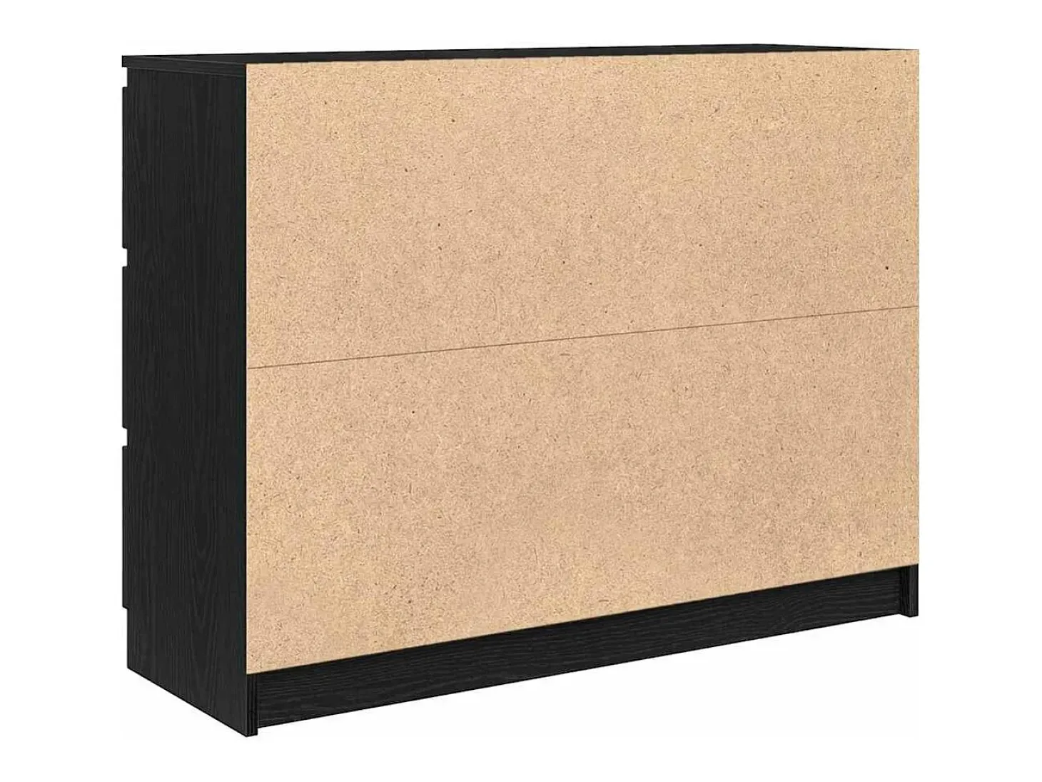 Aparador de roble negro 100x35x76 cm madera de ingeniería