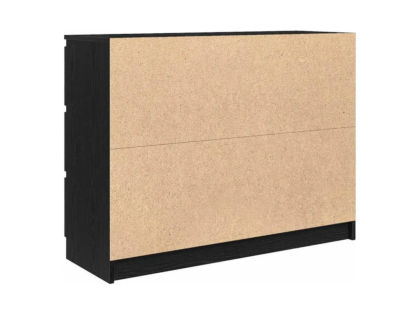 Aparador de roble negro 100x35x76 cm madera de ingeniería