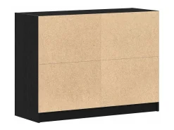 Aparador de roble negro 102x37x75,5 cm Aglomerado