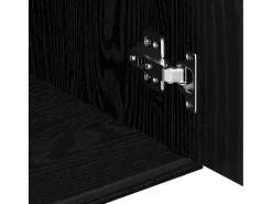 Aparador de roble negro 91x29,5x65 cm madera de ingeniería
