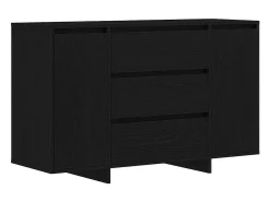 Aparador de roble negro 120x41x75 cm Madera de ingeniería