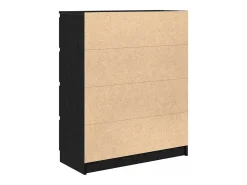 Aparador de roble negro 80x35x99 cm madera de ingeniería