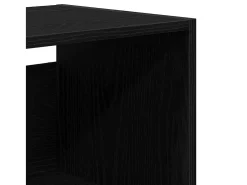 Aparador de roble negro 69,5x34x180 cm Madera de ingeniería