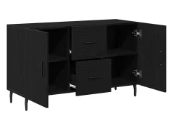 Aparador de roble negro 100x36x60 cm en madera de ingeniería