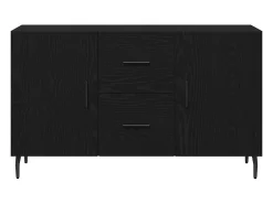 Aparador de roble negro 100x36x60 cm en madera de ingeniería