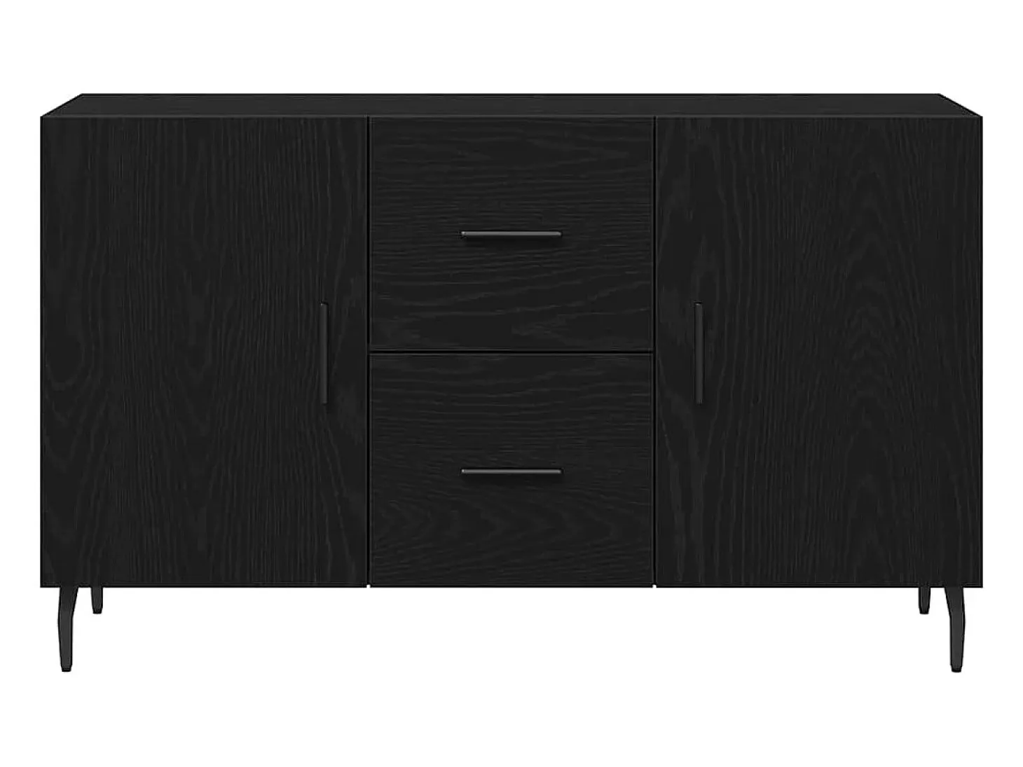 Aparador de roble negro 100x36x60 cm en madera de ingeniería