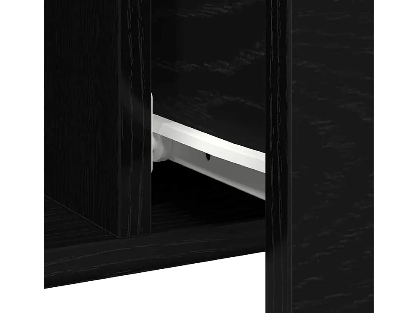 Aparador de roble negro 100x36x60 cm en madera de ingeniería