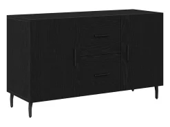 Aparador de roble negro 100x36x60 cm en madera de ingeniería