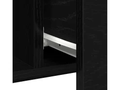 Aparador de roble negro 100x36x60 cm en madera de ingeniería