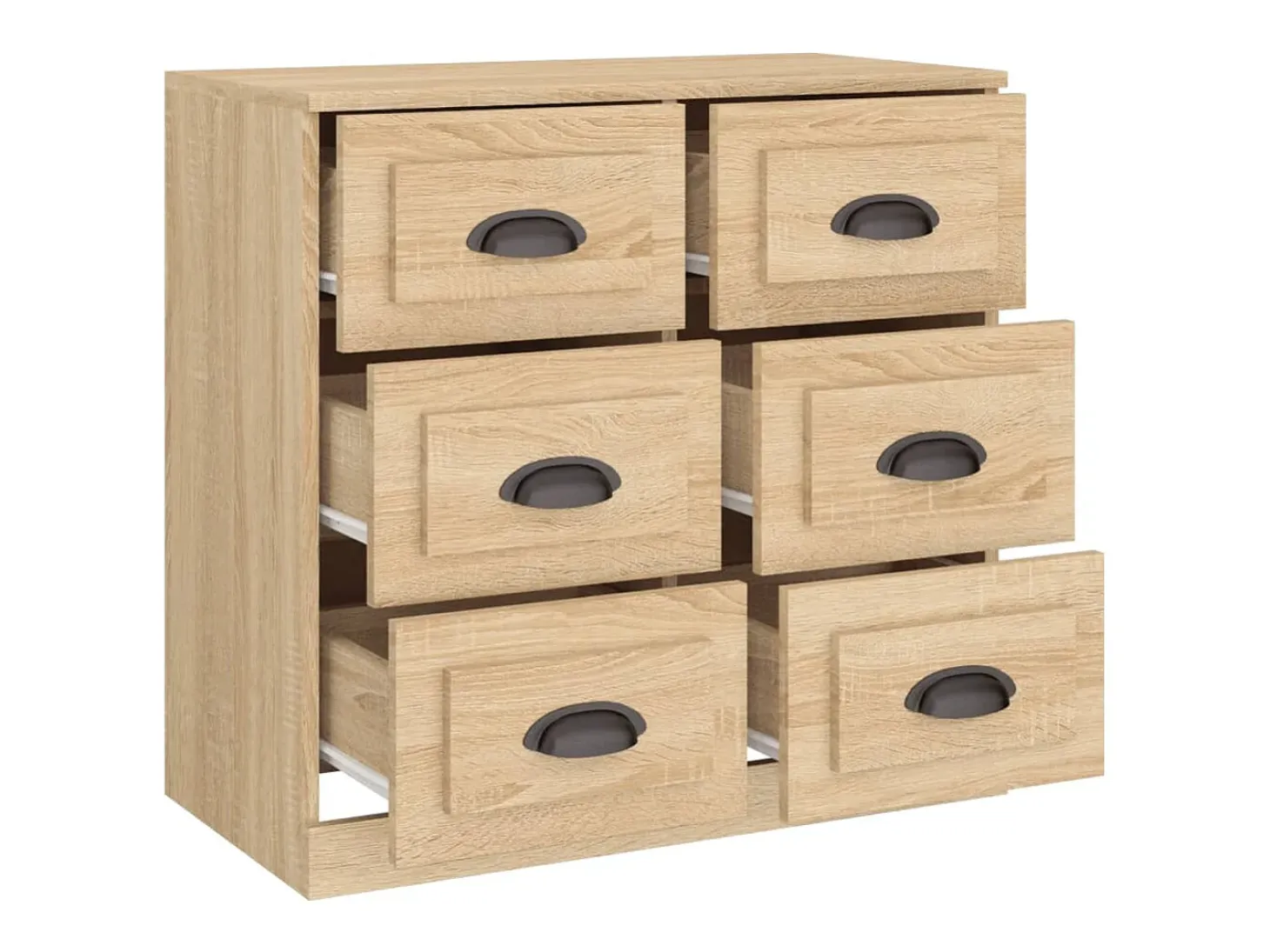 Aparador de roble Sonoma 70x35,5x67,5 cm madera de ingeniería