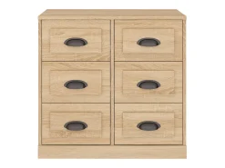 Aparador de roble Sonoma 70x35,5x67,5 cm madera de ingeniería