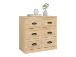 Aparador de roble Sonoma 70x35,5x67,5 cm madera de ingeniería