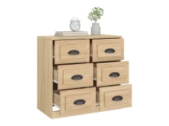 Aparador de roble Sonoma 70x35,5x67,5 cm madera de ingeniería