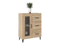 Aparador de roble Sonoma 69,5x34x90 cm madera de ingeniería