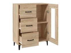 Aparador de roble Sonoma 69,5x34x90 cm madera de ingeniería