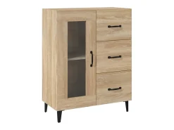 Aparador de roble Sonoma 69,5x34x90 cm madera de ingeniería