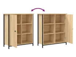 Aparador de roble Sonoma 70x30x80 cm madera de ingeniería