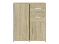 Aparador de roble Sonoma 60x31x70 cm madera de ingeniería