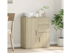 Aparador de roble Sonoma 60x31x70 cm madera de ingeniería