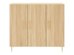 Aparador de roble Sonoma 90x34x80 cm madera de ingeniería