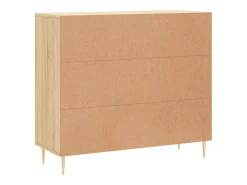 Aparador de roble Sonoma 90x34x80 cm madera de ingeniería