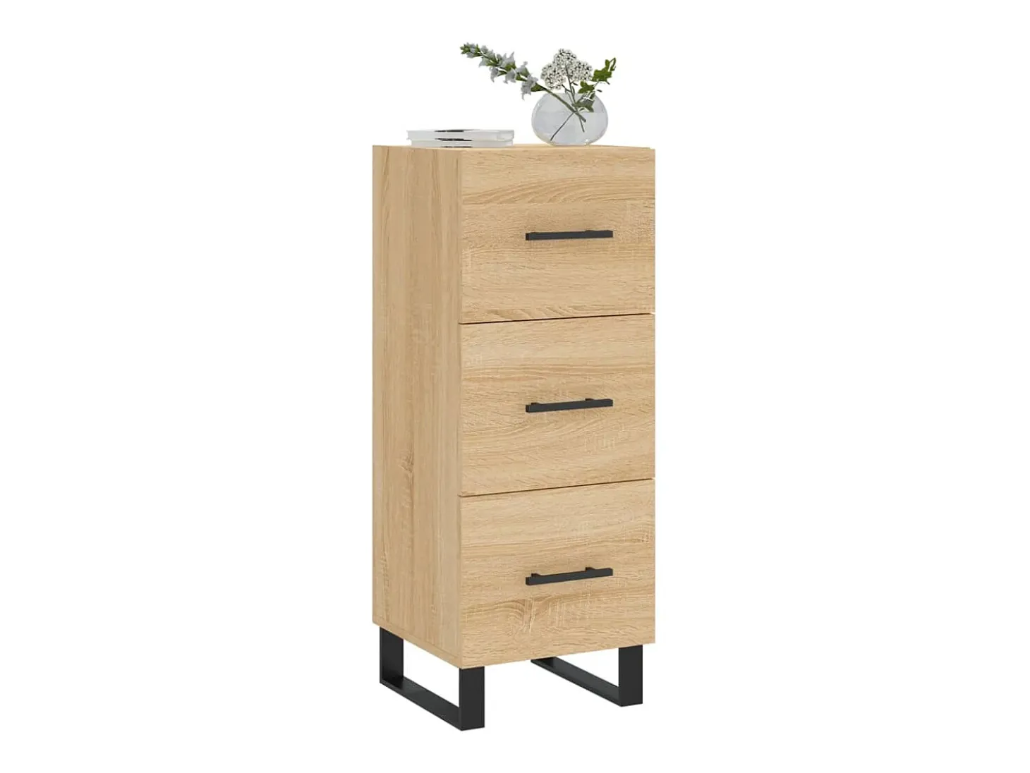 Aparador de roble Sonoma 34,5 x 34 x 90 cm Madera de ingeniería