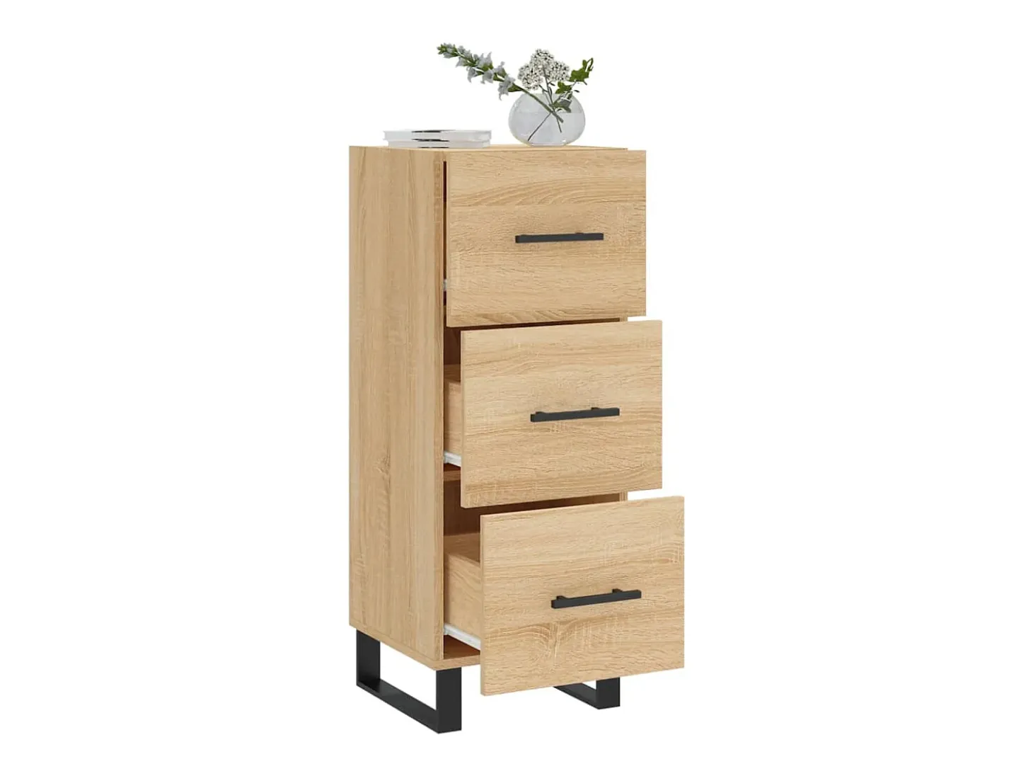 Aparador de roble Sonoma 34,5 x 34 x 90 cm Madera de ingeniería