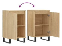 Aparador de roble Sonoma 40x35x70 cm madera de ingeniería