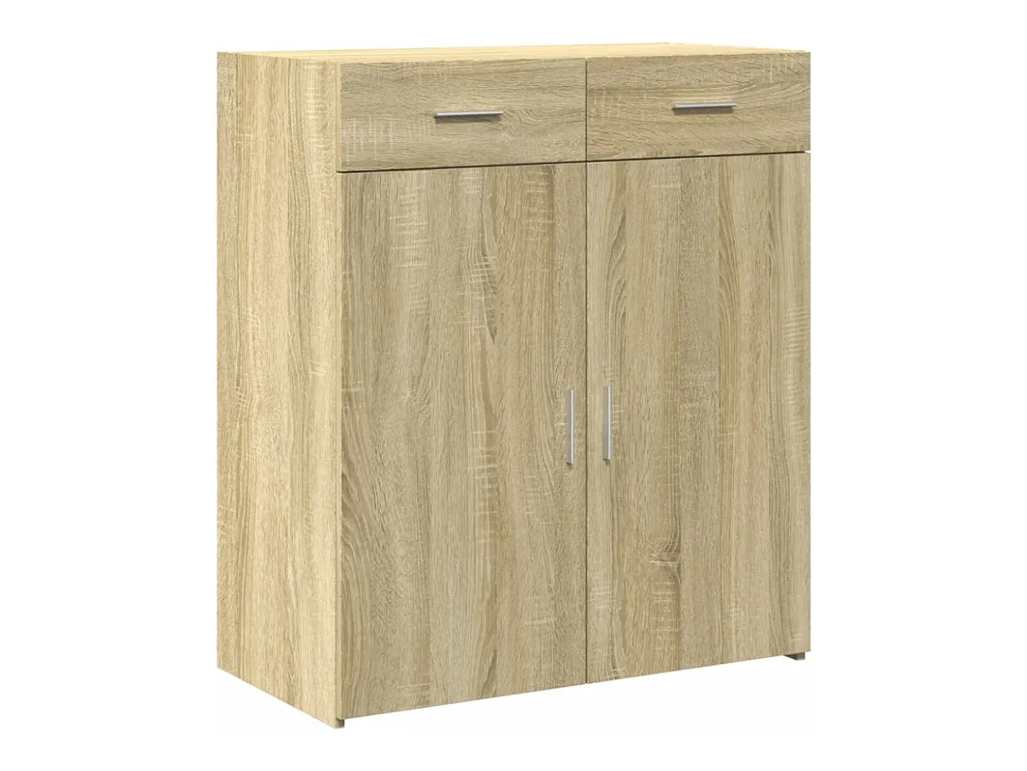 Aparador de roble Sonoma 80x42,5x93 cm madera de ingeniería