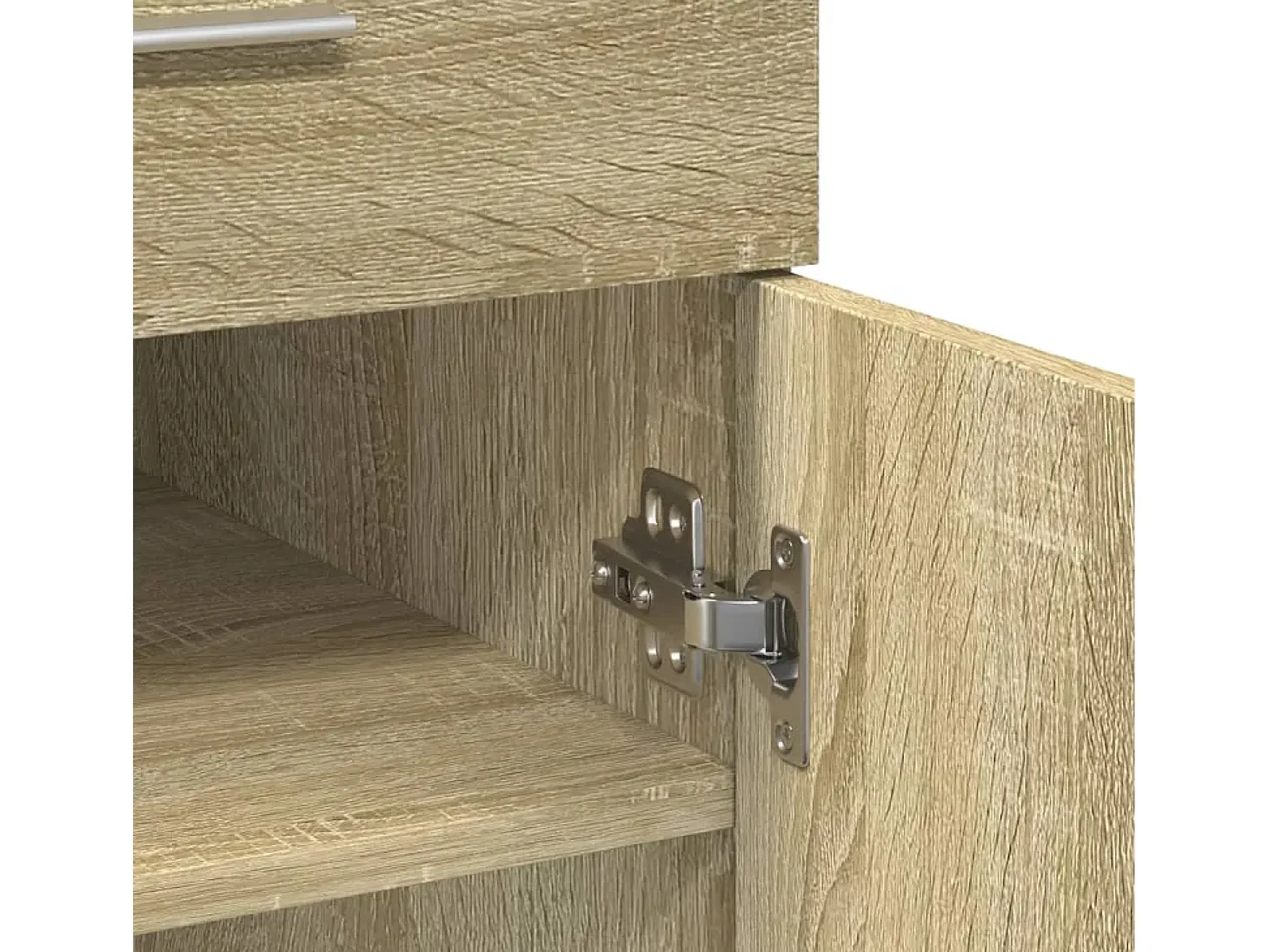 Aparador de roble Sonoma 80x42,5x93 cm madera de ingeniería